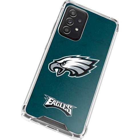 NFL Philadelphia Eagles Distressed Galaxy A52 5G Clear Case